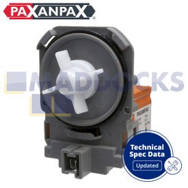 Universal Drain Outlet Pump Base (Twist & Screw Fixing, Twin Plug In, Bottom Positioned Front Facing Terminals, 220V-240V, 50Hz)