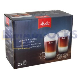 Genuine Original Melitta Double Wall Glass Latte Macchiato (Pack of 2, 300ml)