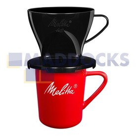 Genuine Original Melitta Cup + Support Standard Filter 1x2 Black