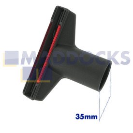 Universal Black Plastic Plain Upholstery Nozzle (35mm)