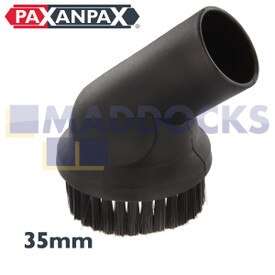 Universal Black Plastic Fixed Head Round Brush Tool (35mm)